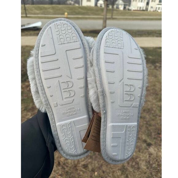 LongBay‎ Women's Fuzzy Faux Fur Memory Foam Cozy Indoor Slides Size Large - Picture 6 of 10
